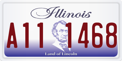 IL license plate A111468