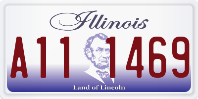 IL license plate A111469