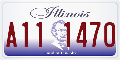 IL license plate A111470