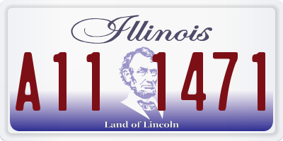 IL license plate A111471