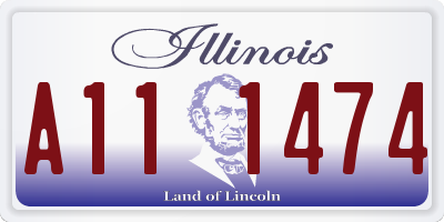 IL license plate A111474