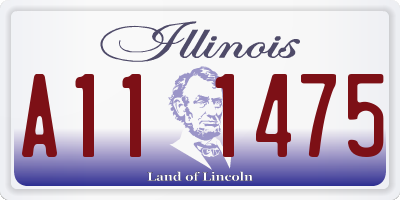 IL license plate A111475