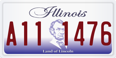 IL license plate A111476
