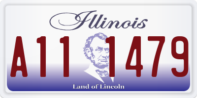 IL license plate A111479