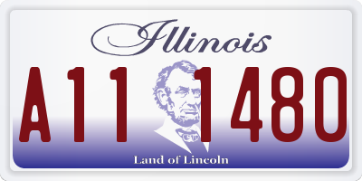 IL license plate A111480