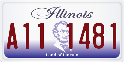 IL license plate A111481