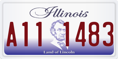 IL license plate A111483