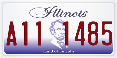 IL license plate A111485
