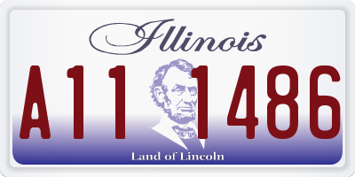 IL license plate A111486