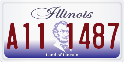 IL license plate A111487