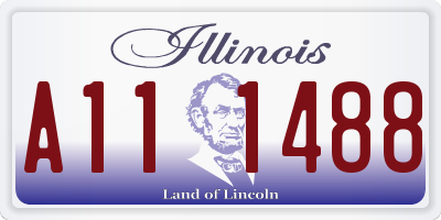 IL license plate A111488