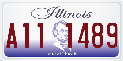 IL license plate A111489