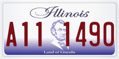 IL license plate A111490