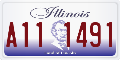 IL license plate A111491