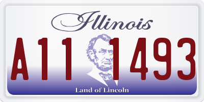 IL license plate A111493
