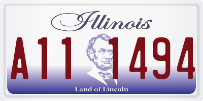 IL license plate A111494