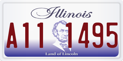 IL license plate A111495