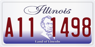 IL license plate A111498