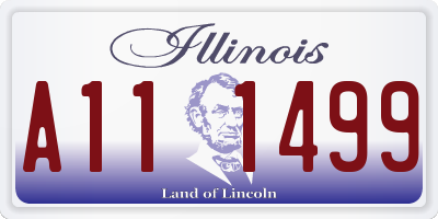 IL license plate A111499