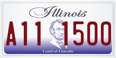 IL license plate A111500