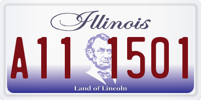 IL license plate A111501