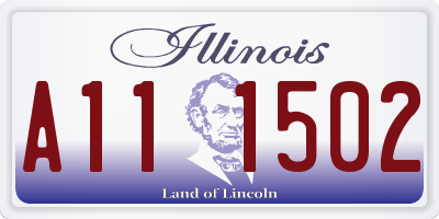 IL license plate A111502