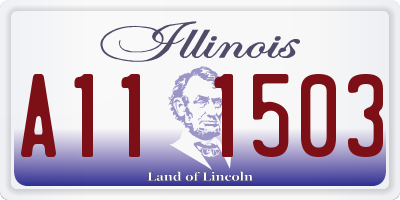 IL license plate A111503