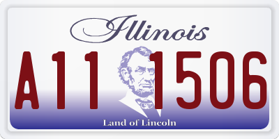 IL license plate A111506