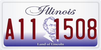 IL license plate A111508