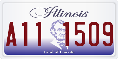 IL license plate A111509
