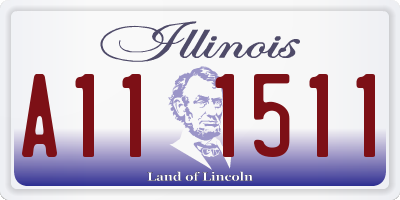 IL license plate A111511