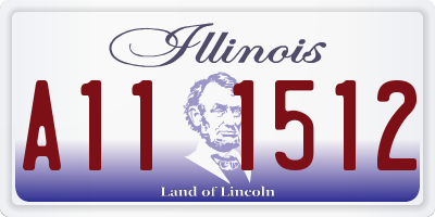 IL license plate A111512