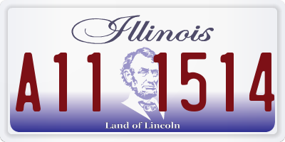 IL license plate A111514
