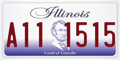 IL license plate A111515