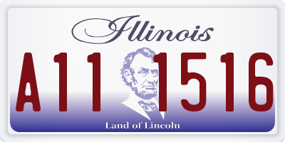 IL license plate A111516