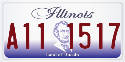 IL license plate A111517