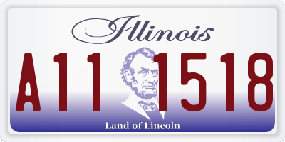 IL license plate A111518