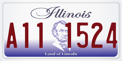 IL license plate A111524