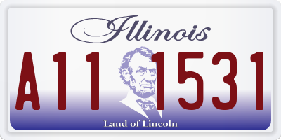 IL license plate A111531