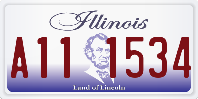 IL license plate A111534