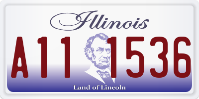 IL license plate A111536