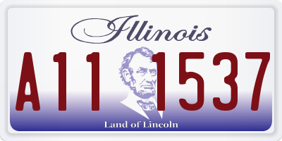 IL license plate A111537