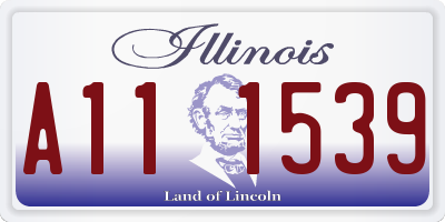 IL license plate A111539