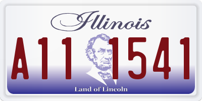 IL license plate A111541