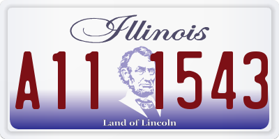 IL license plate A111543