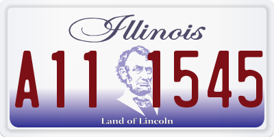 IL license plate A111545