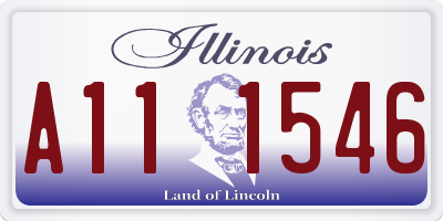 IL license plate A111546