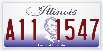 IL license plate A111547