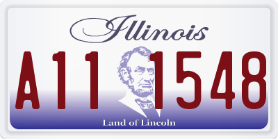 IL license plate A111548