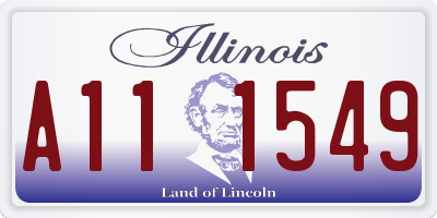 IL license plate A111549